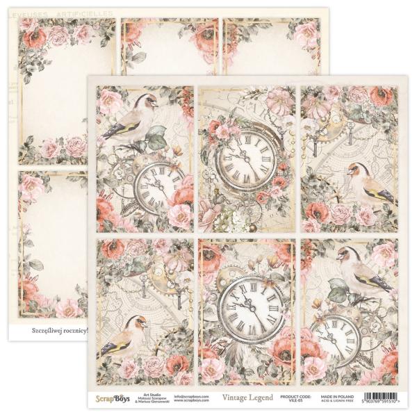 ScrapBoys - Designpapier "Vintage Legend" Paper Pack 6x6 Inch - 24 Bogen