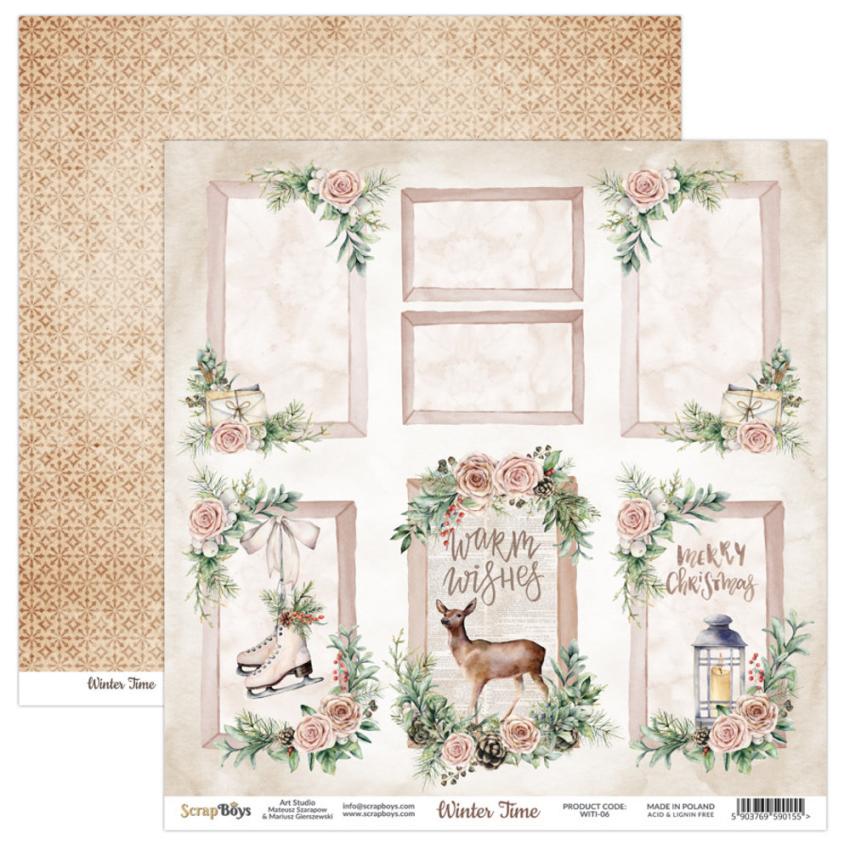 ScrapBoys - Designpapier "Winter Time" Paper Pack 6x6 Inch - 24 Bogen
