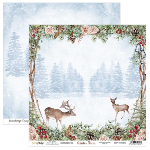 ScrapBoys - Designpapier "Winter Time" Paper Pack 6x6 Inch - 24 Bogen