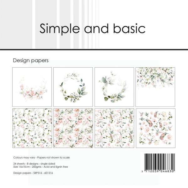 Simple and Basic - Designpapier "Soft Spring" Paper Pack 6x6 Inch - 24 Bogen 
