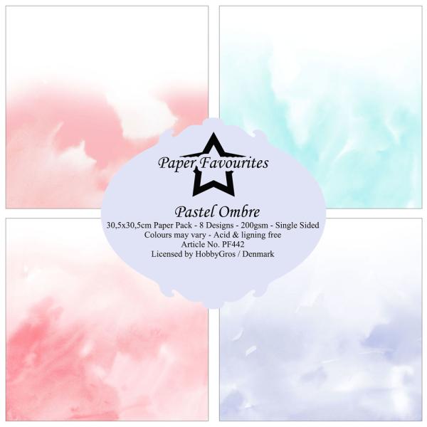 Paper Favourites - Designpapier "Pastel Ombre" Paper Pack 12x12 Inch 8 Bogen