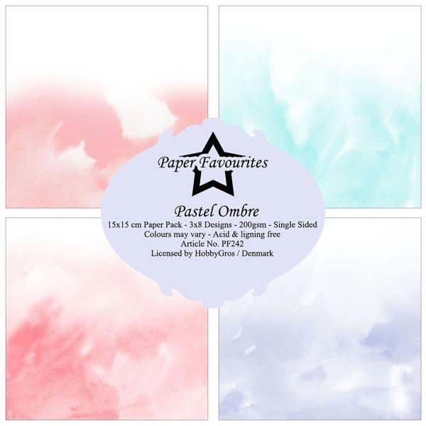 Paper Favourites - Designpapier "Pastel Ombre" Paper Pack 6x6 Inch - 24 Bogen