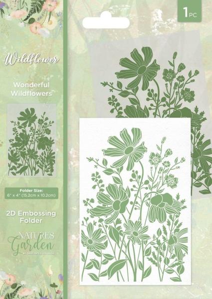 Crafters Companion - Prägefolder "Wonderful Wildflowers" 2D Embossingfolder