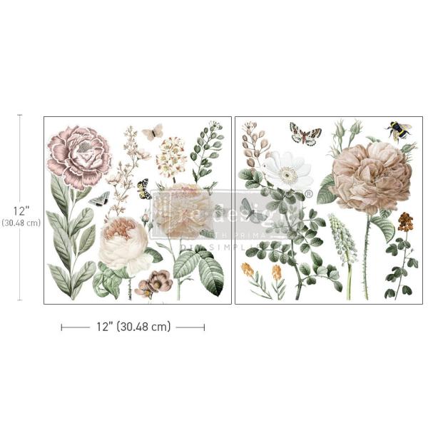 Re-Design with Prima - Transfer Aufkleber 12x12 Inch "An Afternoon In The Garden" Decor Transfer 2 Bogen 