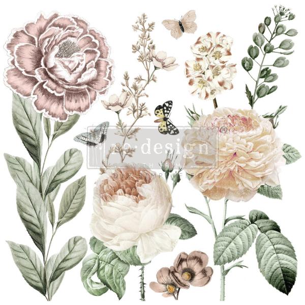 Re-Design with Prima - Transfer Aufkleber 12x12 Inch "An Afternoon In The Garden" Decor Transfer 2 Bogen 