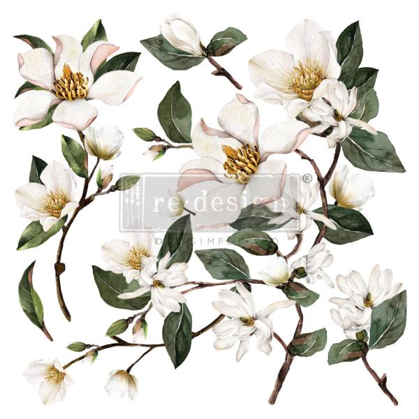 Re-Design with Prima - Transfer Aufkleber 12x12 Inch "Magnolia Garden" Decor Transfer 2 Bogen 