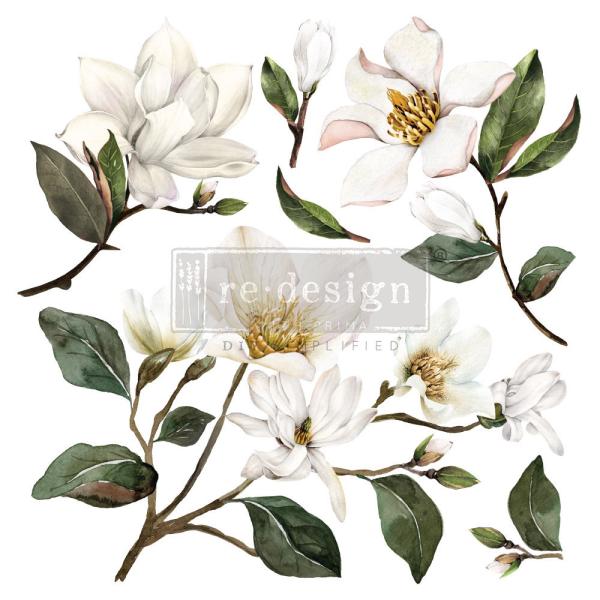 Re-Design with Prima - Transfer Aufkleber 12x12 Inch "Magnolia Garden" Decor Transfer 2 Bogen 