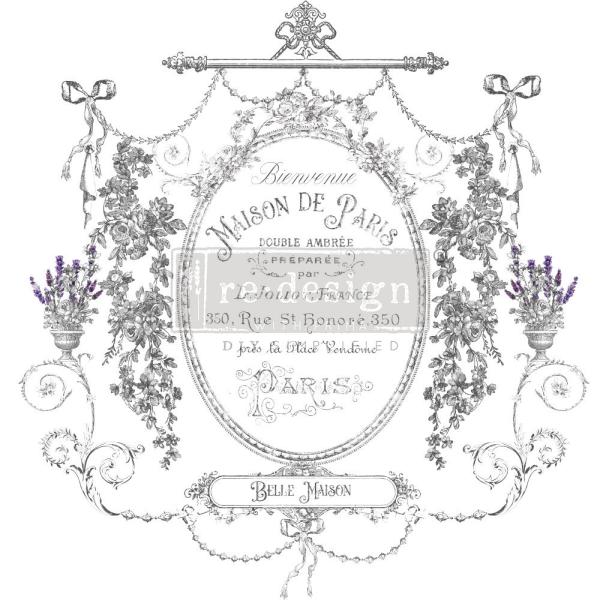 Re-Design with Prima - Transfer Aufkleber 12x12 Inch "Maison De Paris" Decor Transfer 2 Bogen 