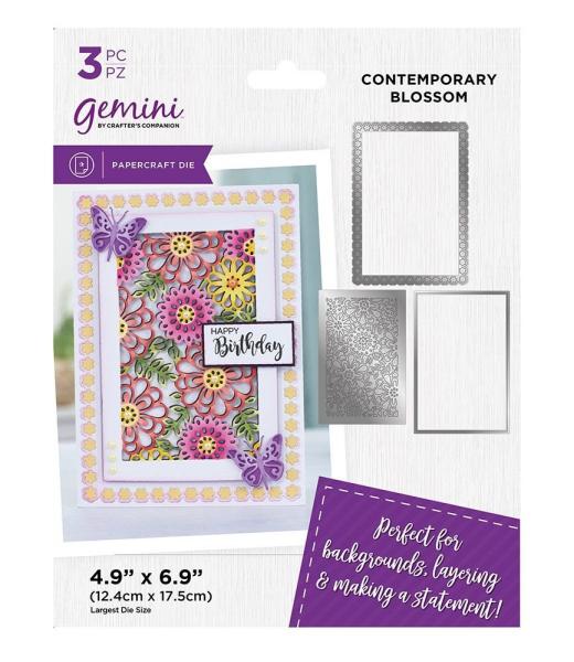 Gemini - Stanzschablone "Contemporary Blossom" Create-a-Card Dies