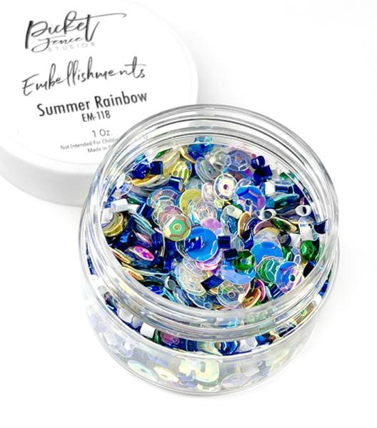 Picket Fence Studios - Streuteile "Summer Rainbow" Embellishment