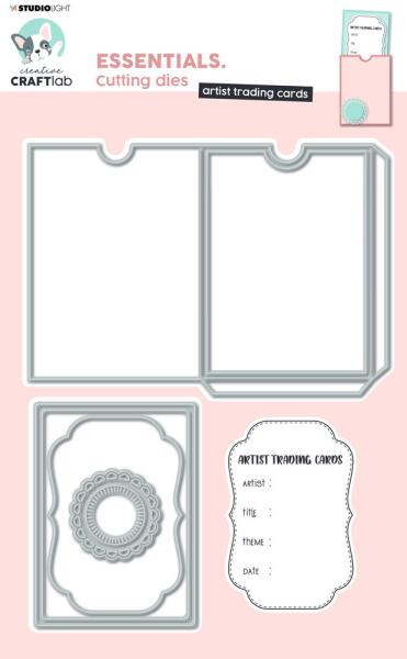 Creative Craft Lab - Studio Light - Stempelset & Stanzschablone "Artist Trading Cards" Clear Stamps & Dies