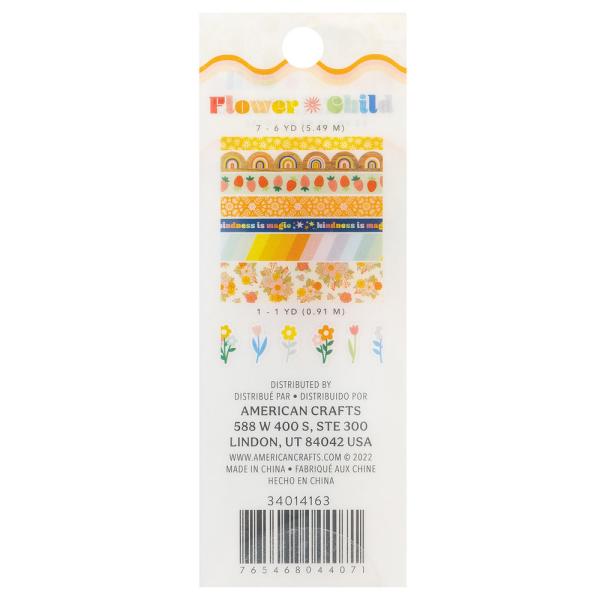 American Crafts - Decorative Tape "Flower Child" Washi Tape