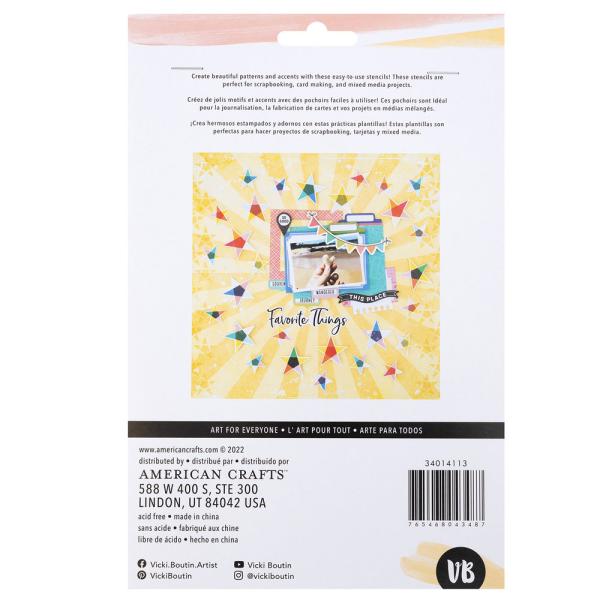 American Crafts - Schablone 6x9,12 Inch "Little Getaway" Stencil