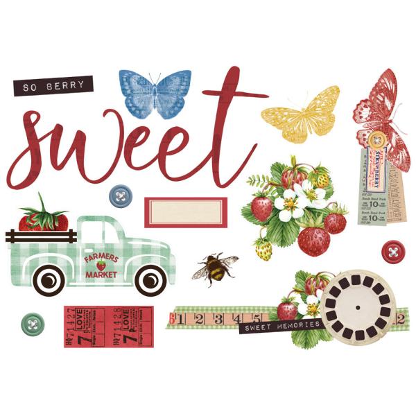 Simple Stories - Stanzteile "Simple Vintage Berry Fields" Pages Pieces