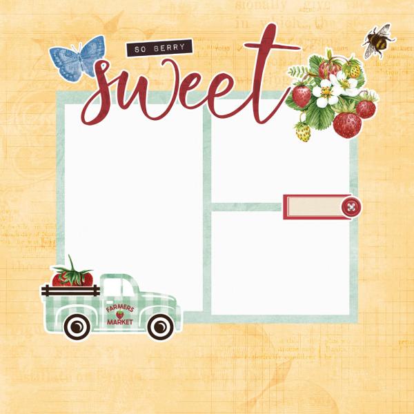 Simple Stories - Stanzteile "Simple Vintage Berry Fields" Pages Pieces