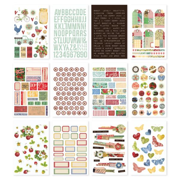 Simple Stories - Aufkleber "Simple Vintage Berry Fields" Sticker Book