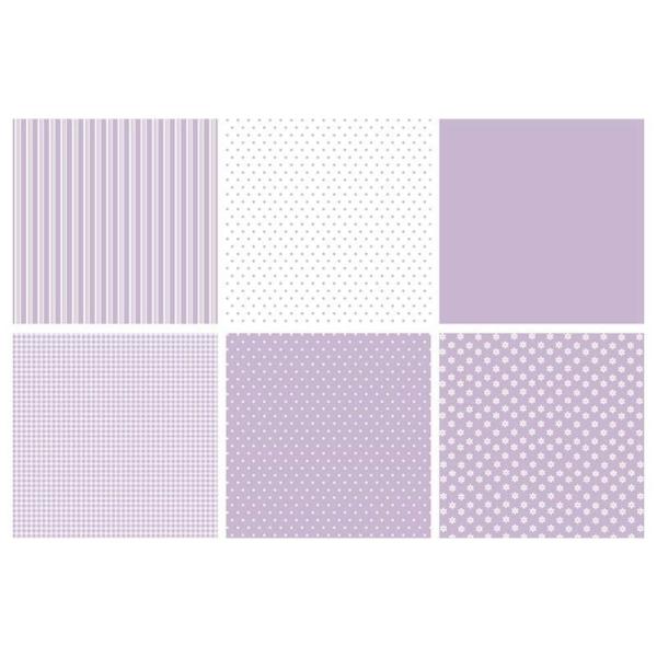The Paper Boutique - Designpapier "Lilac & White" Perfect Partners 8x8 Inch
