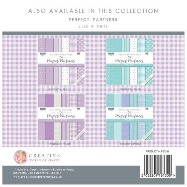 The Paper Boutique - Designpapier "Lilac & White" Perfect Partners 8x8 Inch