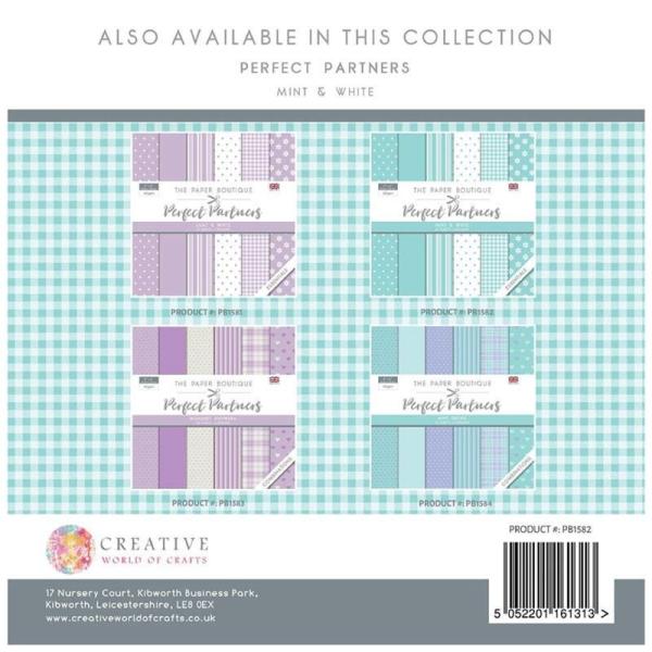 The Paper Boutique - Designpapier "Mint & White" Perfect Partners 8x8 Inch