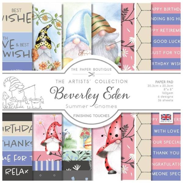 The Paper Boutique - Designpapier "Summer Gnomes" The Artists Collection 8x8 Inch - 36 Bogen