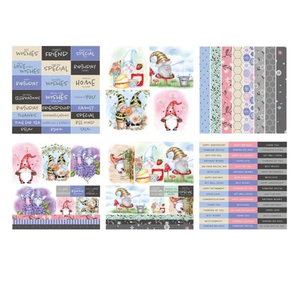 The Paper Boutique - Designpapier "Summer Gnomes" The Artists Collection 8x8 Inch - 36 Bogen