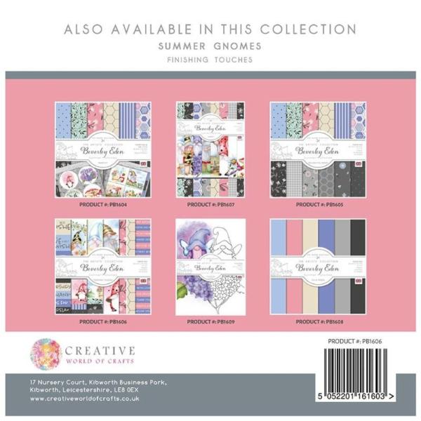 The Paper Boutique - Designpapier "Summer Gnomes" The Artists Collection 8x8 Inch - 36 Bogen