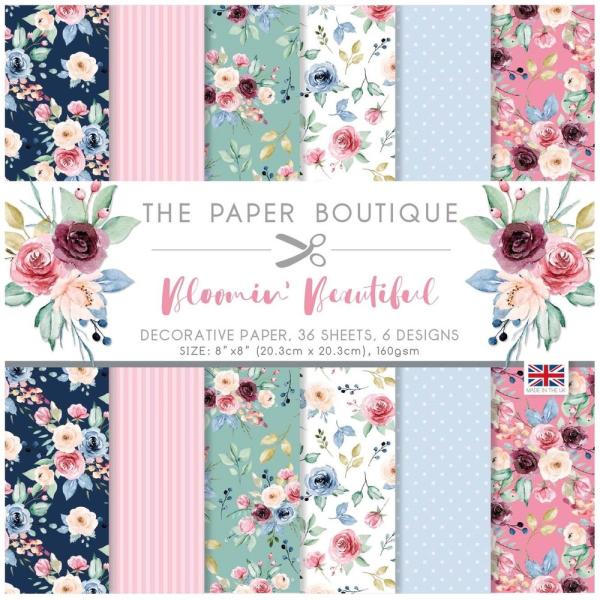 The Paper Boutique - Designpapier "Bloomin Beautiful" Decorative Paper 8x8 Inch - 36 Bogen