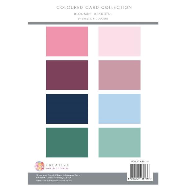 The Paper Boutique - Cardstock "Bloomin Beautiful" Colour Card Collection A4 - 24 Bogen