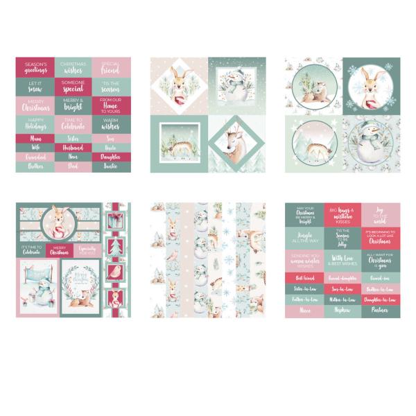 The Paper Boutique - Designpapier "Let it Snow" Embellishment Pad 8x8 Inch - 36 Bogen