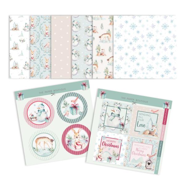 The Paper Boutique - Designpapier "Let it Snow" Paper Kit 8x8 Inch - 36 Bogen