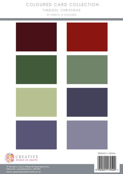 The Paper Boutique - Cardstock "Timeless Christmas" Colour Card Collection A4 - 36 Bogen