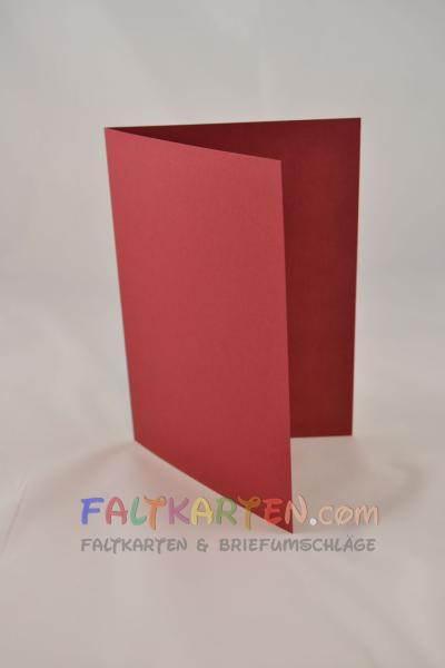 Doppelkarte - Faltkarte DIN A4 (29,7 x 21,0 cm) 240g/m² DIN A4 in bordeaux-rot