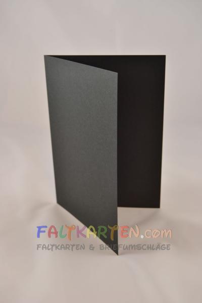 Doppelkarte - Faltkarte DIN A4 (29,7 x 21,0 cm) 240g/m² DIN A4 in schwarz