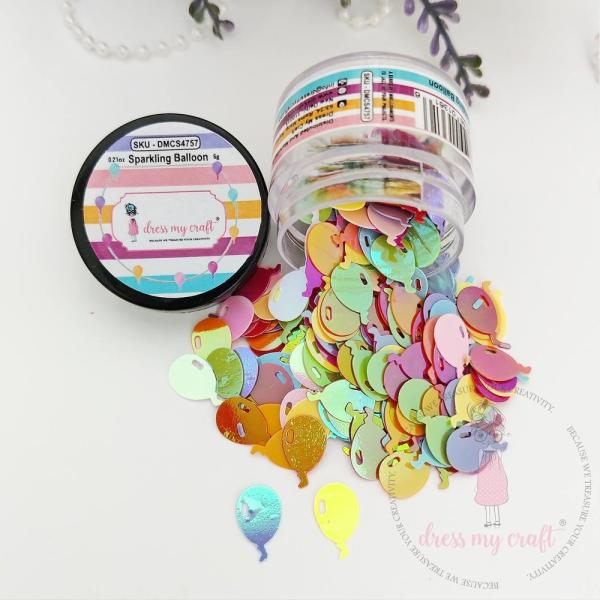 Dress My Craft - Streuteile "Sparkling Balloon" Shaker Slices 8g