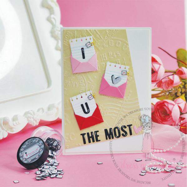 Dress My Craft - Streuteile "Love Letter" Shaker Slices 8g
