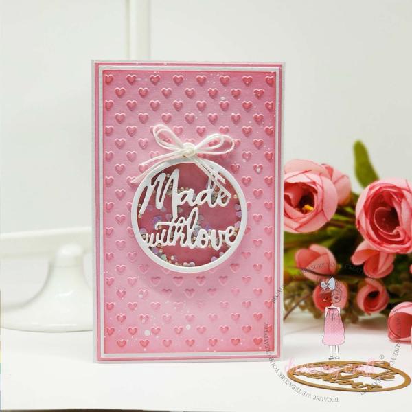 Dress My Craft - Prägefolder "Heart Pattern" Embossingfolder 