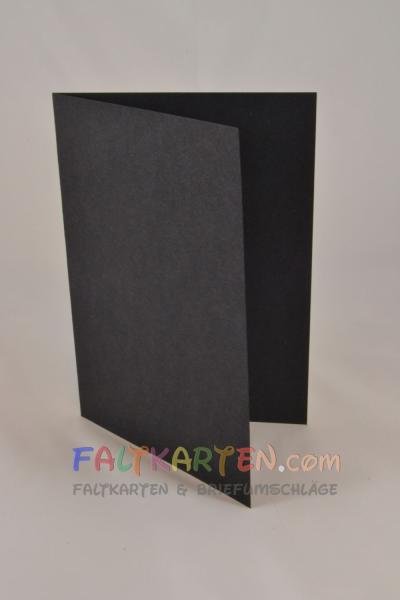 Doppelkarte - Faltkarte DIN A4 (29,7 x 21,0 cm) 240g/m² DIN A4 in kraft schwarz