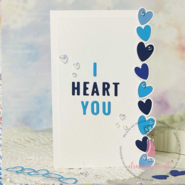 Dress My Craft - Streuteile Wassertropfen "Heart Rainbow" Droplets 8g