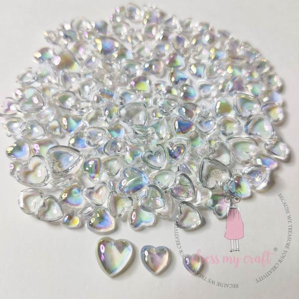 Dress My Craft - Streuteile Wassertropfen "Heart Rainbow" Droplets 8g