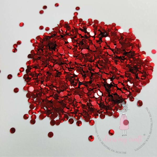 Dress My Craft - Pailetten - Streuteile "Confetti Christmas Red" Sequins Mix 8g