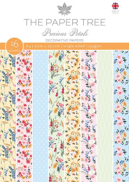 The Paper Tree - Designpapier "Precious Petals" Paper Pack A4 - 16 Bogen