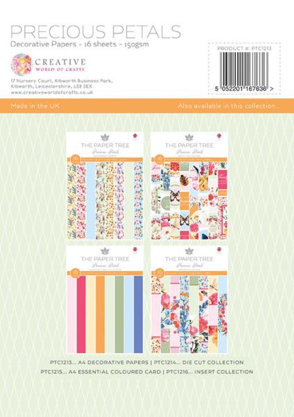 The Paper Tree - Designpapier "Precious Petals" Paper Pack A4 - 16 Bogen