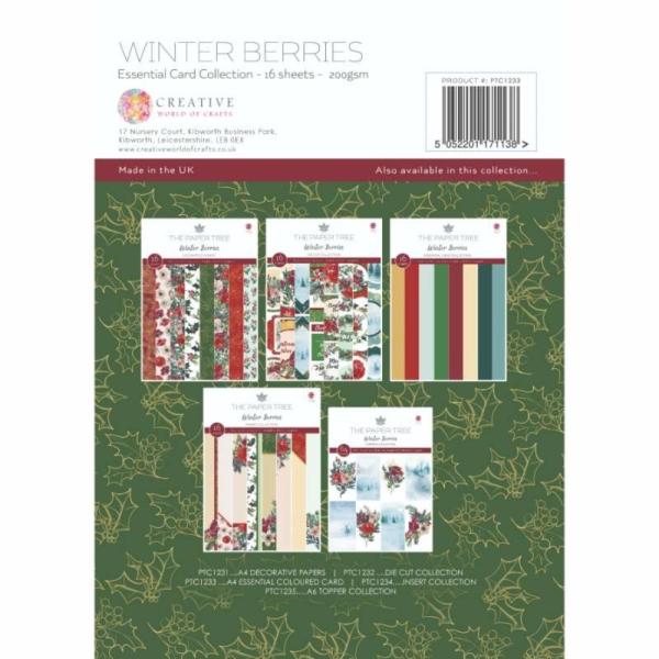 The Paper Tree - Card Collection "Winter Berries" A4 Cardstock