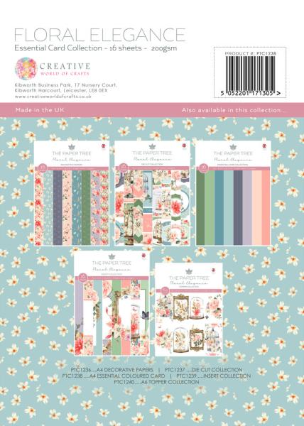 The Paper Tree - Card Collection "Floral Elegance" A4 Cardstock