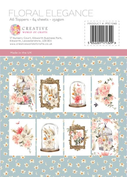 The Paper Tree - Toppers Collection "Floral Elegance" A6 Aufleger