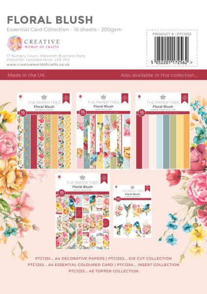 The Paper Tree - Card Collection "Floral Blush" A4 Cardstock
