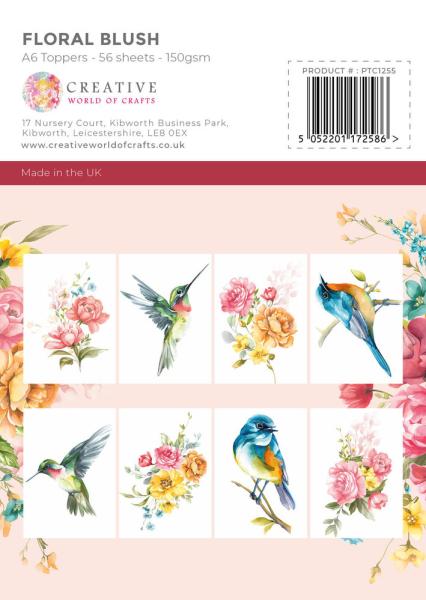 The Paper Tree - Toppers Collection "Floral Blush" A6 Aufleger