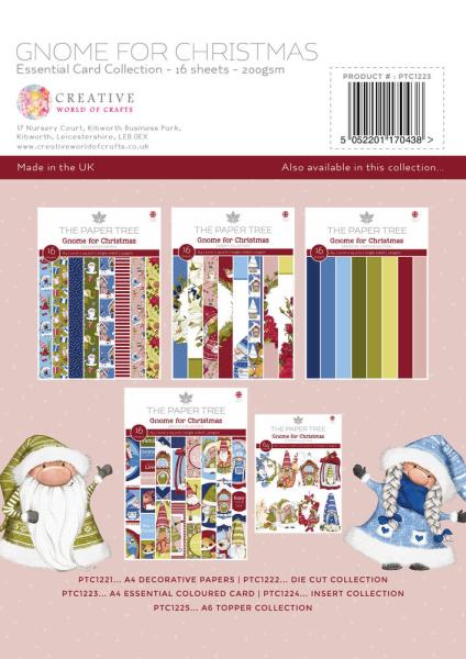 The Paper Tree - Card Collection "Gnome for Christmas" A4 Cardstock