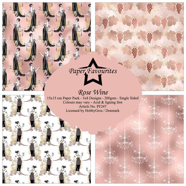 Paper Favourites - Designpapier "Rose Wine" Paper Pack 6x6 Inch - 24 Bogen