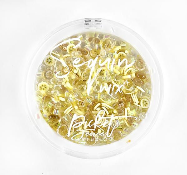 Picket Fence Studios - Pailletten - Streuteile "Banana Daquiri" Sequin Mix